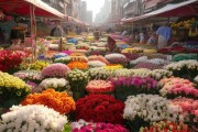 花海经济奇迹，鲜花批发市场的蓬勃景象