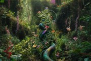 自然奇观揭秘，奇花异草——蛇形植物的神秘画卷