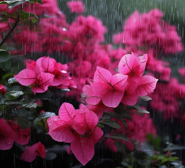 三角梅淋雨之谜，揭秘开花期植物的微妙平衡,三角梅淋雨之谜，揭秘开花期植物的微妙平衡,花期,第1张