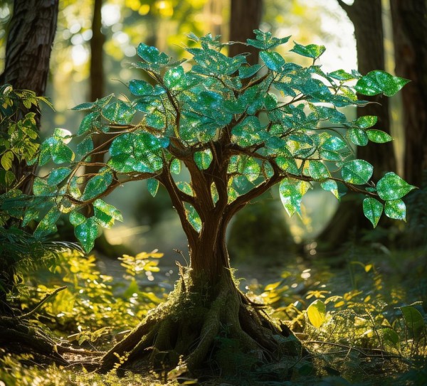 自然奇观，揭秘五角形叶片植物的神秘魅力,自然奇观，揭秘五角形叶片植物的神秘魅力,和谐,美学,第1张