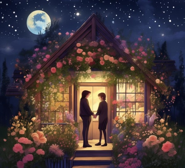 满天星下的甜蜜花店邂逅,满天星下的甜蜜花店邂逅,百合,第1张