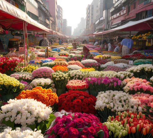 花海经济奇迹，鲜花批发市场的蓬勃景象,花海经济奇迹，鲜花批发市场的蓬勃景象,百合,鲜花批发,批发市场,第1张